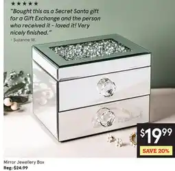 Kitchen Stuff Plus Mirror Jewelry Box offer