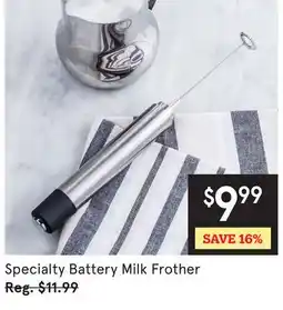 Kitchen Stuff Plus Specialty Battery Milk Frother offer
