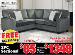 Surplus Furniture Taylon Iron 2Pc Sectional offer