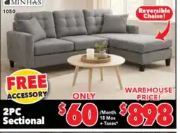 Surplus Furniture Lyman Grey 2Pc Sectional offer