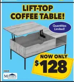 Surplus Furniture Grey/Black 42 Lift Top Coffee Table offer