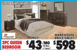 Surplus Furniture Montana 3-Piece Queen Bedroom Set offer