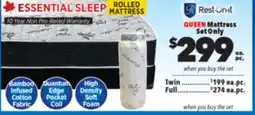 Surplus Furniture Essential Sleep Queen Mattress Set offer