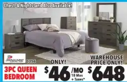 Surplus Furniture Alabaster Oak 3-Piece Queen Bedroom Set offer