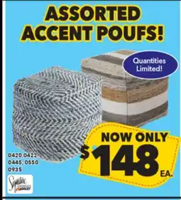 Surplus Furniture Assorted Accent Poufs offer