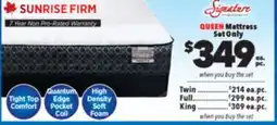 Surplus Furniture Sunrise Queen Mattress Set offer