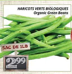 Supermarché PA HARICOTS VERTS BIOLOGIQUES | Organic Green Beans offer