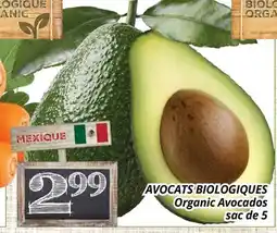 Supermarché PA AVOCATS BIOLOGIQUES | Organic Avocados offer
