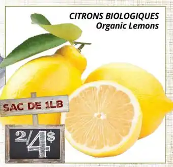 Supermarché PA CITRONS BIOLOGIQUES | Organic Lemons offer