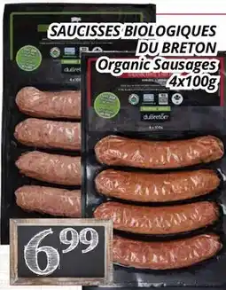 Supermarché PA SAUCISSES BIOLOGIQUES DU BRETON | Organic Sausages offer