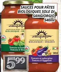 Supermarché PA SOLE BIOLOGIQUES SOLE DI SANGIORGIO offer