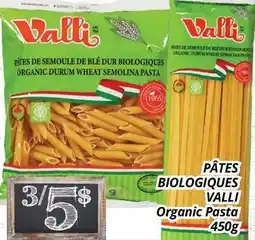 Supermarché PA PÂTES BIOLOGIQUES VALLI | Organic Pasta offer