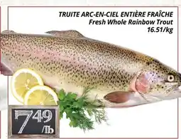 Supermarché PA TRUITE ARC-EN-CIEL ENTIÈRE FRAÎCHE | Fresh Whole Rainbow Trout offer