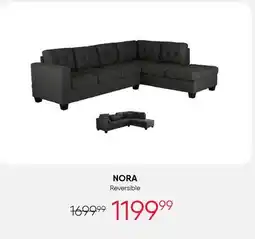 Meubles RD Nora - Reversible Sectional with a Drop-Down Backrest and Cup Holders offer