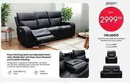 Meubles RD Orlando - Power Reclining Sofa with Adjustable Headrests and Audio System offer