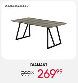 Meubles RD Diamant - Rectangular Dining Table 71 offer