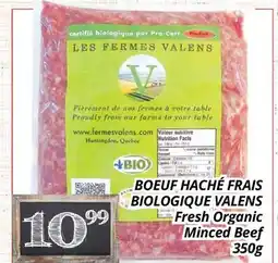 Supermarché PA BOEUF HACHÉ FRAIS BIOLOGIQUE VALENS | Fresh Organic Minced Beef offer