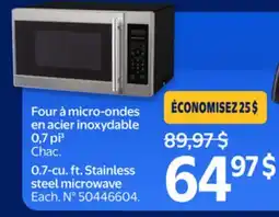 Walmart 0.7-cu. ft. Stainless steel microwave offer