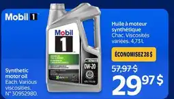 Walmart Synthetic motor oil offer