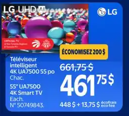 Walmart LG 55 UA7500 4K Smart TV offer
