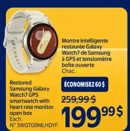 Walmart Restored Samsung Galaxy Watch? GPS smartwatch with heart rate monitor open box offer