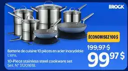 Walmart THE ROCK 10-Piece stainless steel cookware set offer