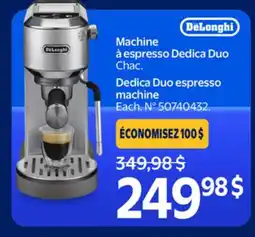 Walmart DeLonghi Dedica Duo espresso machine offer
