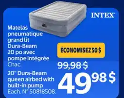 Walmart 20 Dura-Beam queen airbed with built-in pump offer