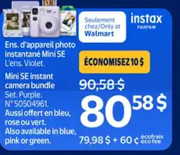 Walmart Instax Mini SE instant camera bundle offer