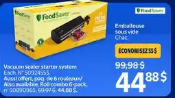 Walmart FoodSaver Vacuum sealer starter system offer