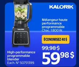 Walmart Kalorik High-performance programmable blender offer