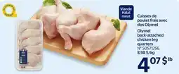 Walmart Olymel back-attached chicken leg quarters offer