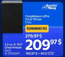 Walmart Artic King 3.5-cu. ft. 19.5 Chest freezer offer