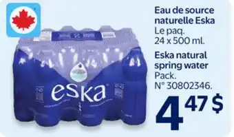 Walmart Eska natural spring water offer