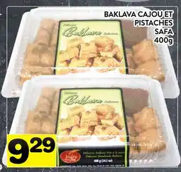Supermarché PA BAKLAVA CAJOU ET PISTACHES SAFA offer