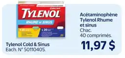 Walmart Tylenol Cold & Sinus offer