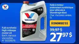 Walmart Full Synthetic High Mileage Motor Oil offer