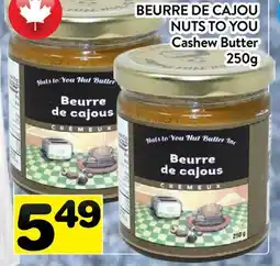 Supermarché PA BEURRE DE CAJOU NUTS TO YOU | Cashew Butter offer