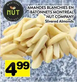 Supermarché PA AMANDES BLANCHIES EN BÂTONNETS MONTRÉAL NUT COMPANY | Slivered Almonds offer
