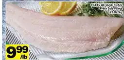 Supermarché PA FILETS DE SOLE FRAIS | Fresh Sole Fillets offer