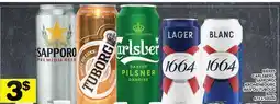 Supermarché PA BIÈRES CARLSBERG, SAPPORO, KRONENBOURG 1664 OU TUBOUG | Beers offer