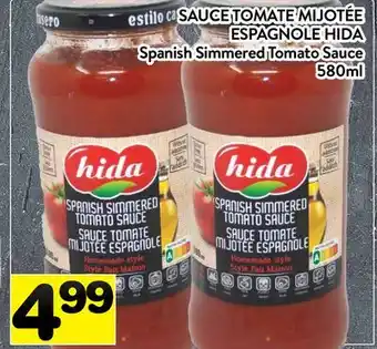 Supermarché PA SAUCE TOMATE MIJOTÉE ESPAGNOLE HIDA | Spanish Simmered Tomato Sauce offer