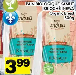 Supermarché PA PAIN BIOLOGIQUE KAMUT BRIOCHÉ INEWA | Organic Bread offer