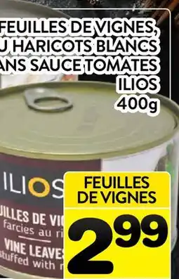 Supermarché PA FEUILLES DE VIGNES DANS SAUCE TOMATES ILIOS offer