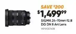 Henry's SIGMA 24-70mm f2.8 DG DN II Art Lens offer
