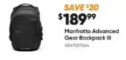 Henry's Manfrotto Advanced Gear Backpack III offer