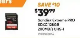 Henry's Sandisk Extreme PRO SDXC 128GB 200MB/s UHS-I offer
