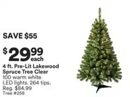 Michaels Pre-Lit Lakewood Spruce Tree Clear offer