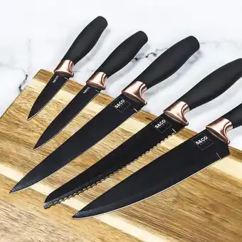 Giant Tiger S&CO Knife Set with Stand - 6pc. offer