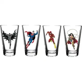 Giant Tiger DC Comics Pint Glass - 4pk. offer